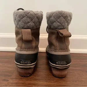 Sorel Slimpack ll Lace Boot Sz 7.5 Leather Winter Duck Boot Lace Up thumbnail 9