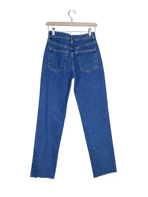 We the Free Women's 24 Distressed Straight Leg Raw Hem Button Fly Jean thumbnail 2