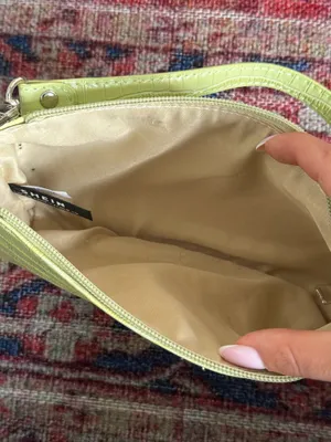 Shein Green Crocodile Baguette Lime Bag thumbnail 6