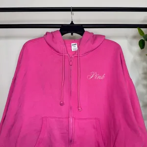 VS Pink Ivy Campus Fleece Full Zip Hoodie Jersey Shore Graphic size XL thumbnail 6