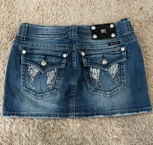 Miss Me vintage blinged jean skirt thumbnail 2