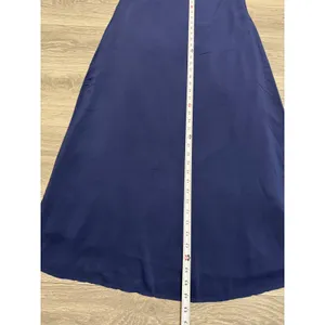 Old Navy Maxi Dress Size S Navy Blue Rayon Cami V-Neck Cross Back Summer Coastal thumbnail 7