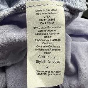 Anthropologie Left of Center Tank Top Womens S Lilac Lagenlook Asymmetrical NWT thumbnail 9