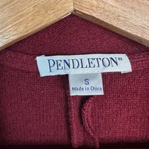 Pendleton Womens S Burgundy Lambs Wool Cardigan Blazer Jacket Classic Tailored thumbnail 7