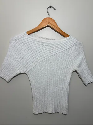 Anthropologie Maeve Ribbed Knit T-Shirt thumbnail 3
