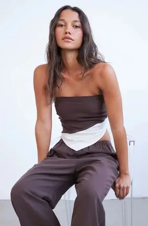 ✨Nude Lucy Serafin Bodice Espresso Sz Large Top✨ thumbnail 1