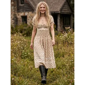 Free People Dainty Cottage Ethereal Bali Juniper Midi Dress 10 Lace Cream Floral thumbnail 7