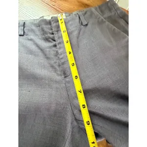 Elevenses Anthropologie Linen Tencel Straight Leg Pants Gray Purple Size 2 thumbnail 7
