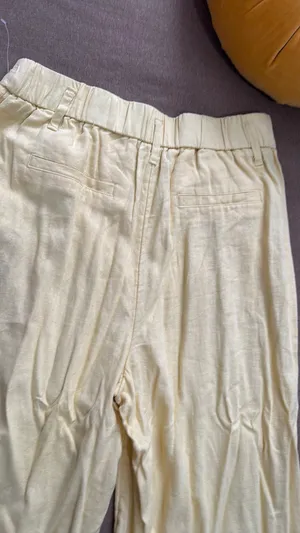 Target New Day belted zipper yellow pants thumbnail 1