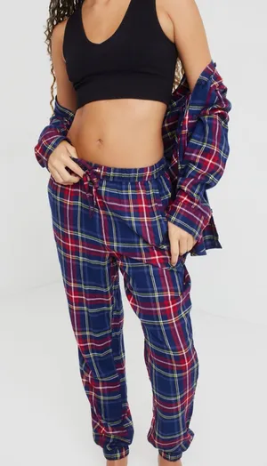 Garage Jogger Blue Plaid Pant thumbnail 1