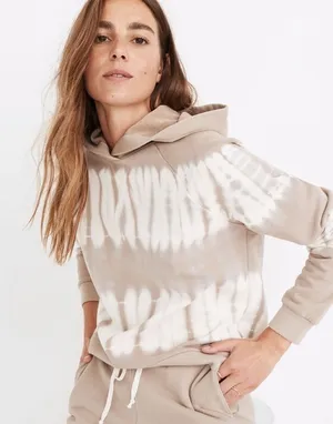 Madewell Resourced Cotton Retro Hoodie Sweatshirt tie dye burnished stone small thumbnail 1