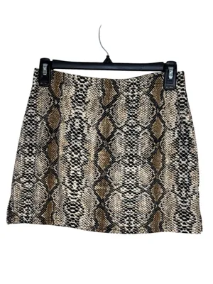 Snake Print Mini Skort Size Medium Brown thumbnail 2