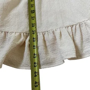 ASTR the Label Tie Peach Cream Puff Sleeve Midi Dress Size Medium | 30-10 thumbnail 6