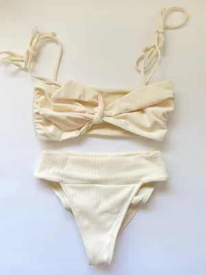 Montce ribbed bikini set cream medium READ description thumbnail 3