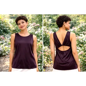 Free People Take You There Open Back Cami Wine M thumbnail 2