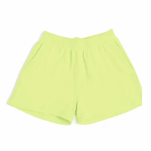 ✨Monrow Neon Yellow Ex-Boyfriend Cotton Soft Shorts Size Small thumbnail 3