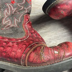 Ariat Red and Gray Cowboy Boots thumbnail 10