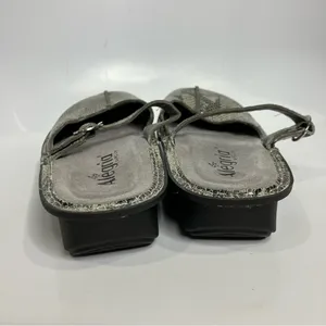 Alegria‎ snake skin print mary Jane mules gray cream size 39 thumbnail 7