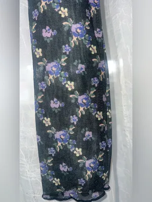 Free People NWOT Under It All Ruched Mesh Turtleneck floral Bodysuit Med Boho thumbnail 5