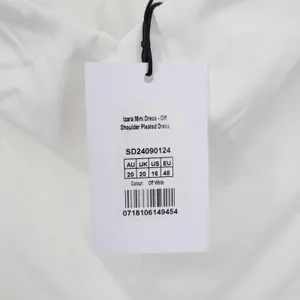 Showpo Izara Off Shoulder Pleated Mini Dress Off White US 16 thumbnail 5