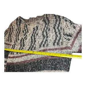 Lucky Brand Open Front Cardigan Sweater Knit‎ Bohemian Style Striped thumbnail 8