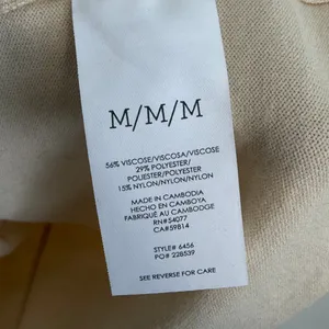 Cabi Vneck short sleeve cream sweater size medium thumbnail 3
