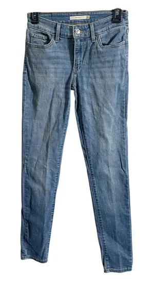 Levis 511 Skinny Womens Jeans Size 25 Medium Wash‎ Denim Stretch thumbnail 1