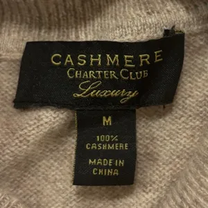 Charter Club Luxury Cashmere Turtleneck Sweater Oatmeal Beige Heather Medium thumbnail 6