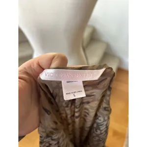 Victoria Secret Brown Tan Leopard Print Lace Trim Slip Nightie Lingerie thumbnail 6