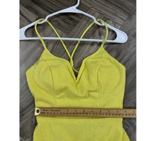 City Triangles Juniors Yellow Spaghetti Strap Formal Body Con Dress 1 thumbnail 9