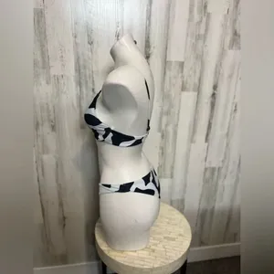 3-Piece Cow Print Bikini Set with Matching Mesh Sarong Women’s Small thumbnail 3
