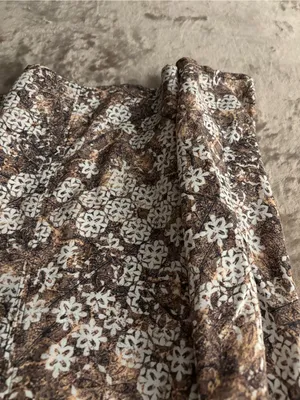 hinge Dress Women’s (L) Brown White Pattern With Pockets thumbnail 5