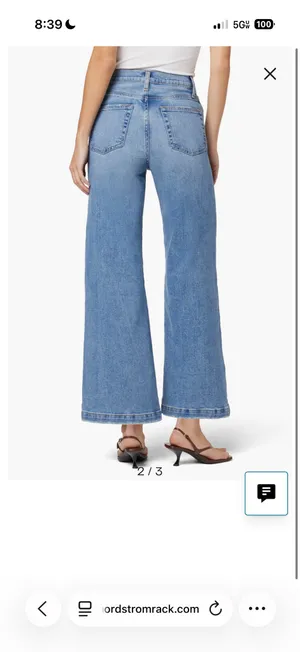 Joe’s High Rise Wide Leg Ankle Crop Jeans thumbnail 2