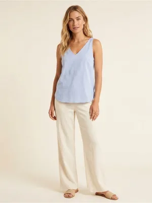 NEW Old Navy tank top blue SMALL V-neck sleeveless NEW casual career top thumbnail 2