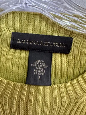 Banana Republic Lime Ribbed Crewneck Sweater thumbnail 2