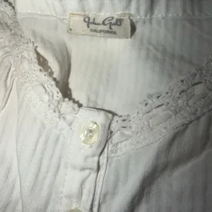 John Galt white babydoll lace trim tank top thumbnail 3