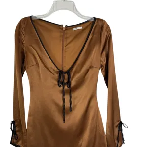 House of CB Sakina Copper Satin Mini Dress Size XS thumbnail 7