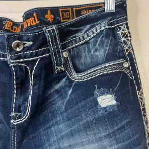 Rock Revival NWOT Charon Skinny Y2K Embellished Western Low Rise Jeans Size 30 thumbnail 5
