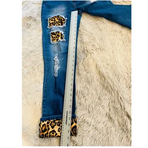 Lucky Blessed Jeans Leopard Print Mid Rise Straight Blue Women Size 6 #4 thumbnail 14