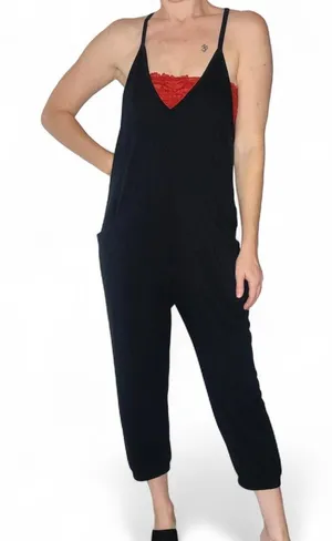 Wild Fable Black Casual Athletic Cropped Sleeveless Jumpsuit thumbnail 1