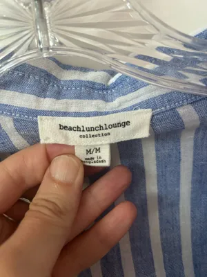 Women’s Linen Striped Shirt M thumbnail 2