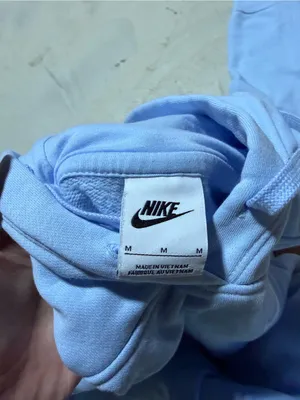 Nike Light Blue Hoodie with White Swoosh Logo medium thumbnail 8