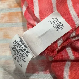 Aerie Multicolored Stripe Cropped Short Sleeve Shirt Women’s XL thumbnail 3