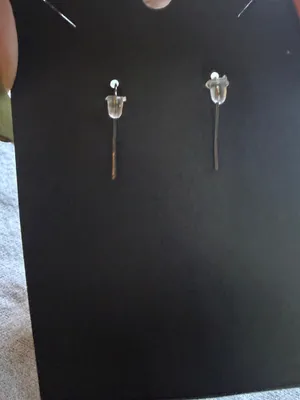 Handmade Skull Bottle Cap Dangle Earrings thumbnail 2