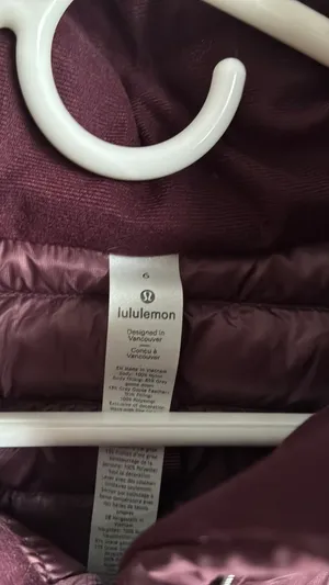 Lululemon puffer purple jacket  thumbnail 3