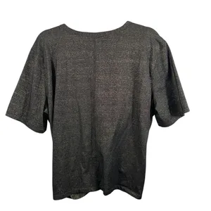 Lululemon Women's 12 Black and Gold Metallic Crescent Spark Athletic Tee Top thumbnail 3