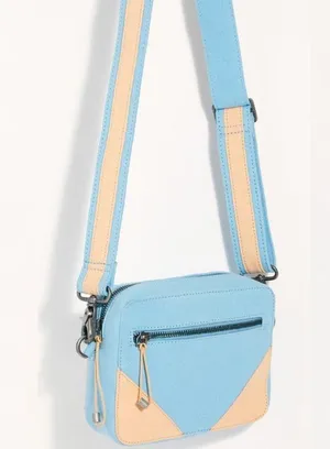 Free People We The Free Blue Canvas Convertible Crossbody Bag thumbnail 3