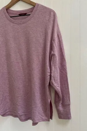 L.L. BEAN Women's SoftFlex Crewneck Dolman Sleeve Pullover Lilac Heather Size S thumbnail 5