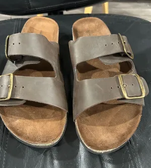 Sonoma Brown Double-Buckle Leather Slide Sandals thumbnail 1
