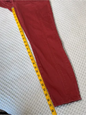By Anthropologie Jefferson Slim Utility Chino Pants Womens 31 Brick Red Twill thumbnail 7